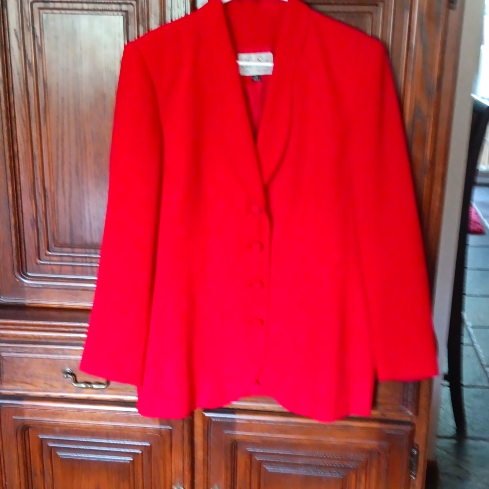 LeSuit Red Jacket, Size 14